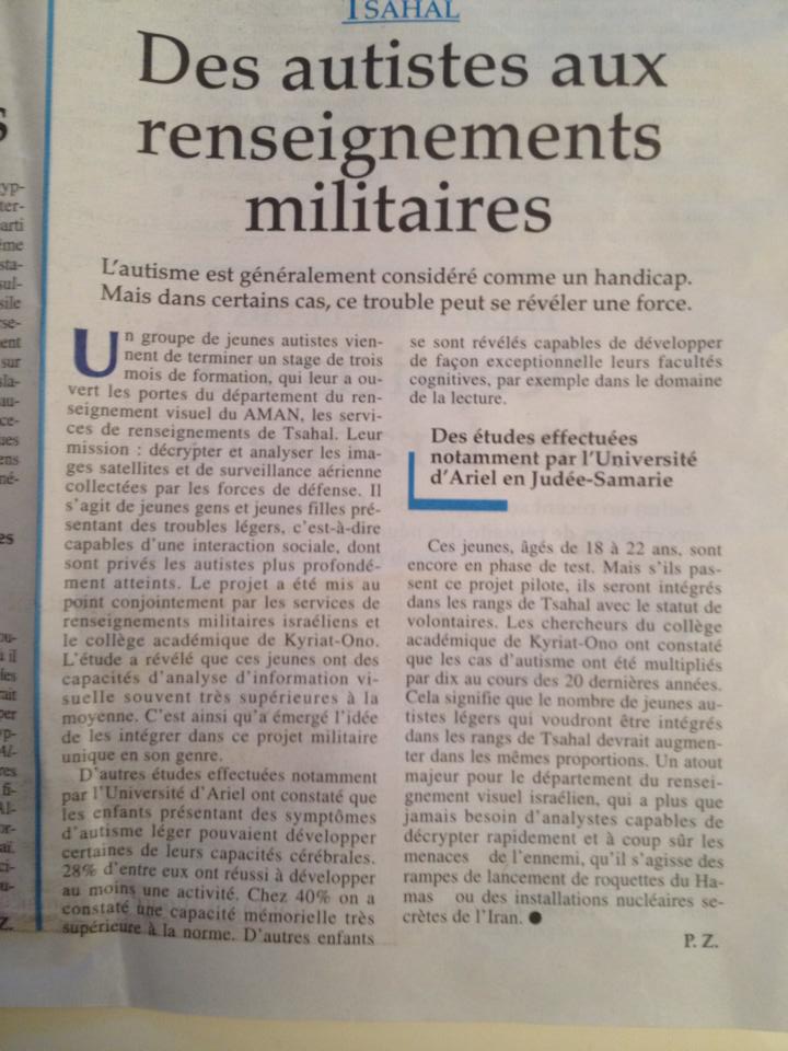 Article de presse fourni.